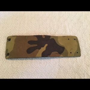 Streets Ahead Camouflage Leather Bracelet in Green, Brown, Black